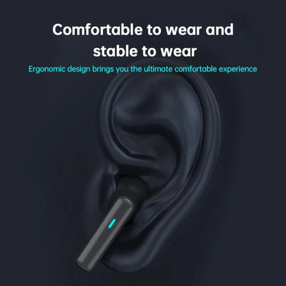 Écouteurs sans fil Bluetooth 5.3 Lenovo TG132, sans capteur, ultra-longue durée de vie, pour le sport, la musique et le jeu (noir)