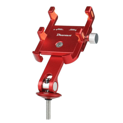 DEEMOUNT BG093B Road Bicycle Cell Phone Bracket 6 Claw Aluminum Handlebar Cover Fixed Navigation Holder(Red)