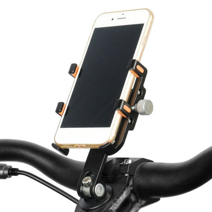DEEMOUNT BG093B Road Bicycle Cell Phone Bracket 6 Claw Aluminum Handlebar Cover Fixed Navigation Holder(Red)