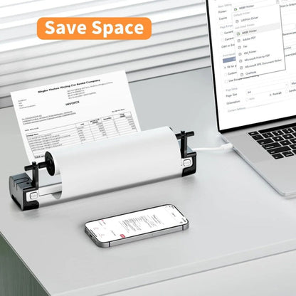 Phomemo 1 Roll Letter Thermal Paper  Use With M08F Printer Holder For M832/M833/M834/M835/P831/Q302 Printer
