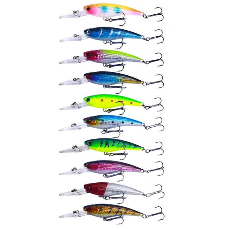 10colors /Set HENGJIA MI103 Diving Minnow Dummy Bait Biomimetic Lua Hard Lure, Size: 9.5cm 7.2g