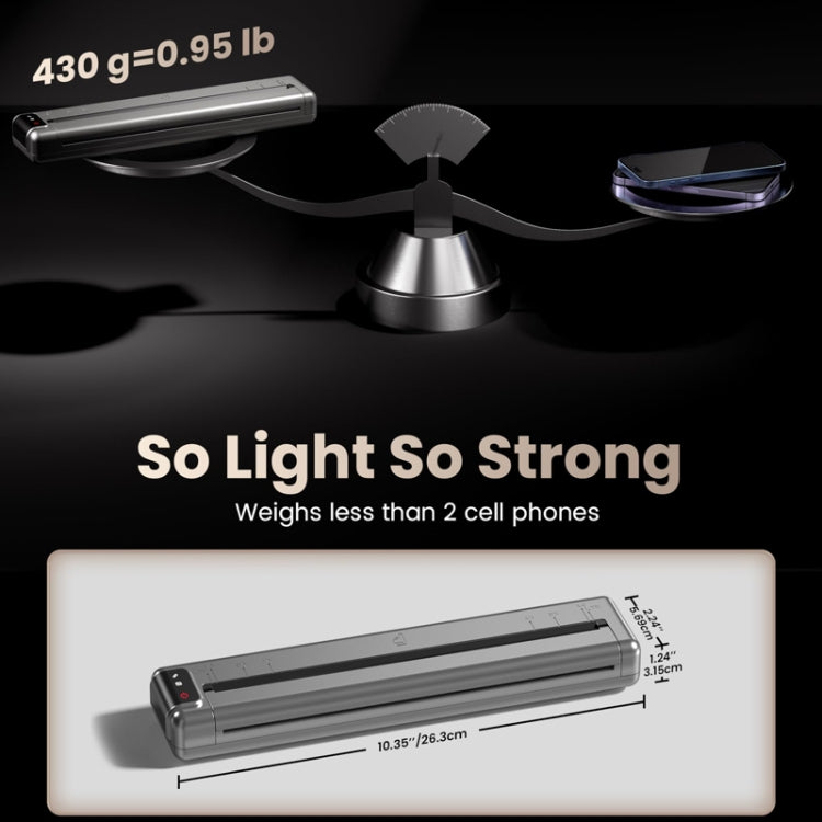 Phomemo Q302 Imprimante Thermique Sans Fil Wifi Bluetooth 300 dpi Support Papier Thermique Multi-Tailles