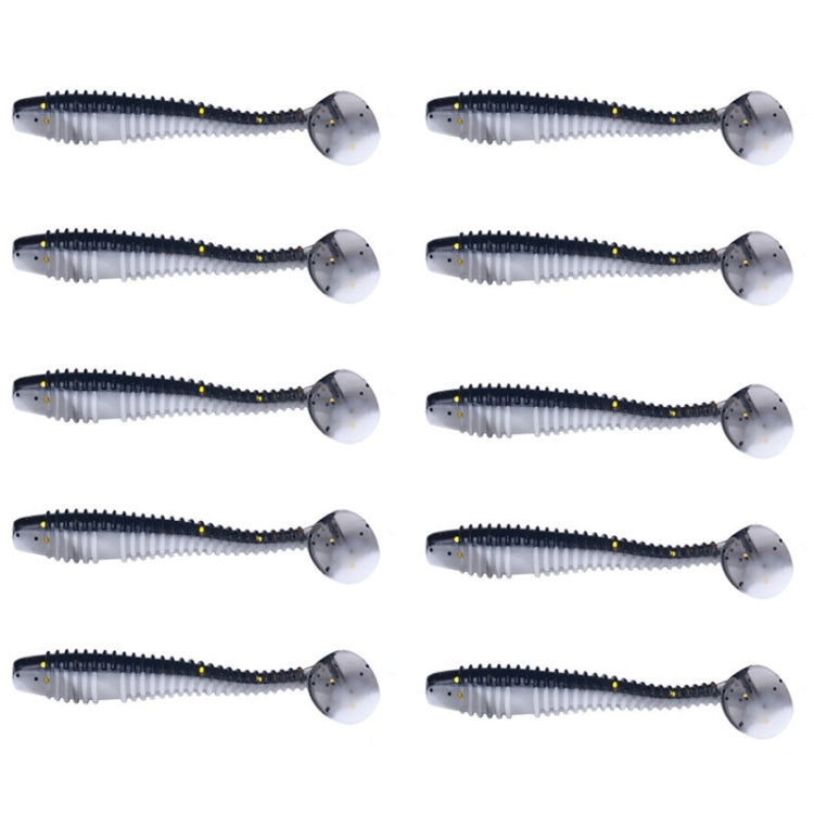 4,5 cm 10 pièces/paquet HENGJIA Ver Spaghetti Leurre Souple à Queue en T Leurre de Pêche Factice Spirale (Couleur 1)