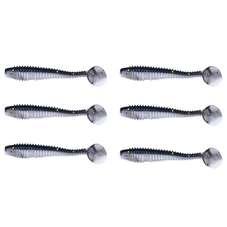 7.5cm 6pcs /Paquet HENGJIA Ver Spaghetti T-Queue Leurre Souple Spirale Pêche Leurre Souple (Couleur 1)