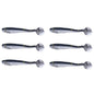 7.5cm 6pcs /Paquet HENGJIA Ver Spaghetti T-Queue Leurre Souple Spirale Pêche Leurre Souple (Couleur 1)