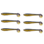 7.5cm 6pcs /Pack HENGJIA Spaghetti Worm T-Tail Soft Bait Spiral Fishing Dummy Lures(Color 2)