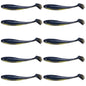 7.5cm 10pcs /Pack HENGJIA T-Tail Soft Dummy Bait Freshwater Fishing Lures(Color 1)