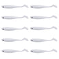 7.5cm 10pcs /Pack HENGJIA T-Tail Soft Dummy Bait Freshwater Fishing Lures(Color 4)