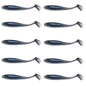 7.5cm 10pcs /Pack HENGJIA T-Tail Soft Dummy Bait Freshwater Fishing Lures(Color 6)