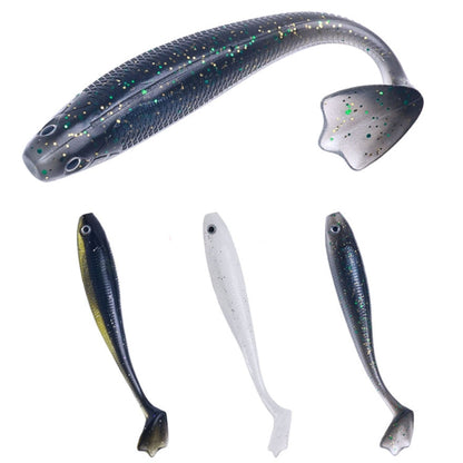 7.5cm 10pcs /Pack HENGJIA T-Tail Soft Dummy Bait Freshwater Fishing Lures(Color 6)