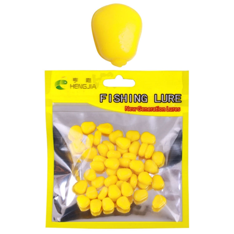 50pcs /Paquet HENGJIA SO183 Appât Souple Flottant en Maïs, Leurre de Pêche en Plastique (Rouge)