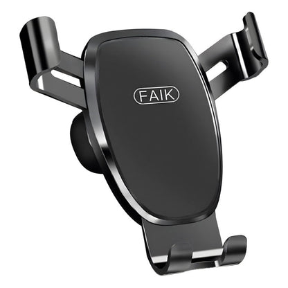 Support de téléphone de voiture FAIK pour grille d'aération, support de téléphone de voiture triangulaire à capteur de gravité, couleur : modèle noir givré