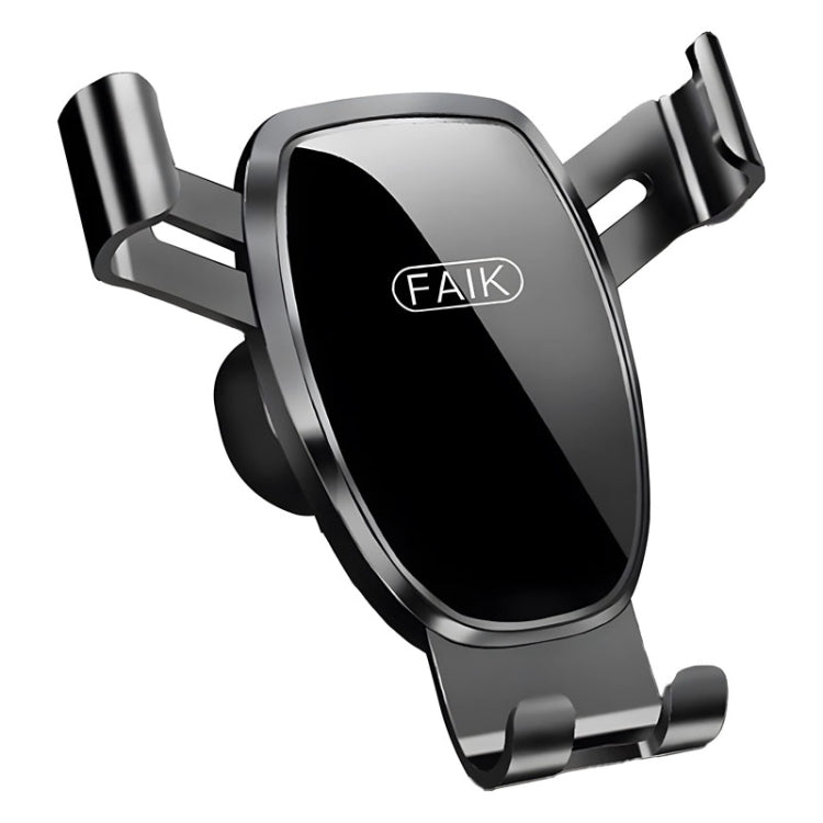 FAIK Car Cell Phone Holder Air Vent Triangle Gravity Sensor Car Phone Bracket, Color: Black Mirror Model