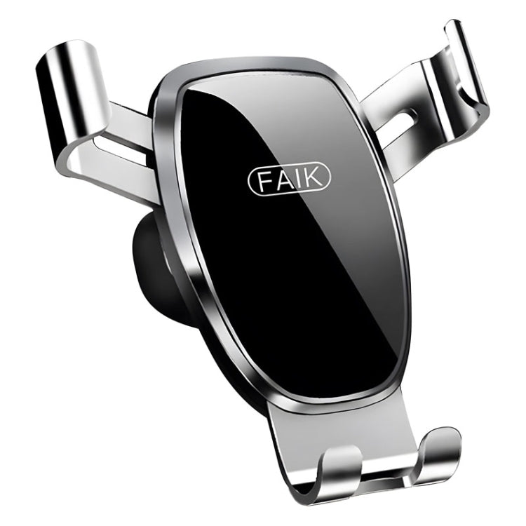 FAIK Car Cell Phone Holder Air Vent Triangle Gravity Sensor Car Phone Bracket, Color: Silve Mirror Model