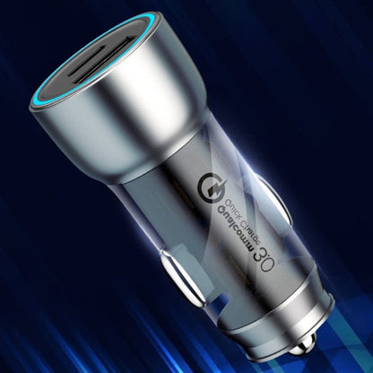 QIAKEY Vehicle Dual Port Fast Charging Charger One To Two Cigarette Lighter, Model: TK518 Coffee