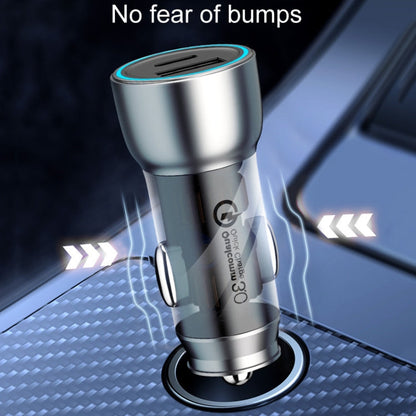 QIAKEY Vehicle Dual Port Fast Charging Charger One To Two Cigarette Lighter, Model: TK519 Coffee