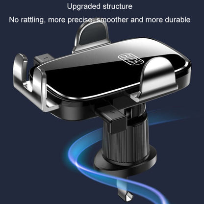 Support de téléphone de voiture Anti-choc BUDK Support de navigation de voiture Fixation par gravité pour grille d'aération (Noir)