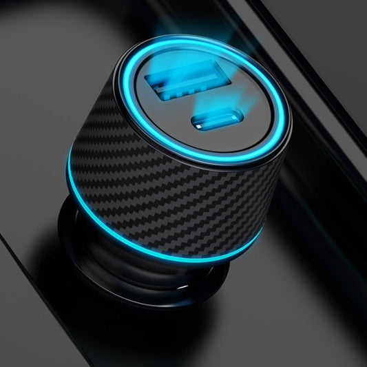 QIAKEY Dual Fast Charging Charger One To Two Cigarette Lighter, Size: TH218 36W(Black)