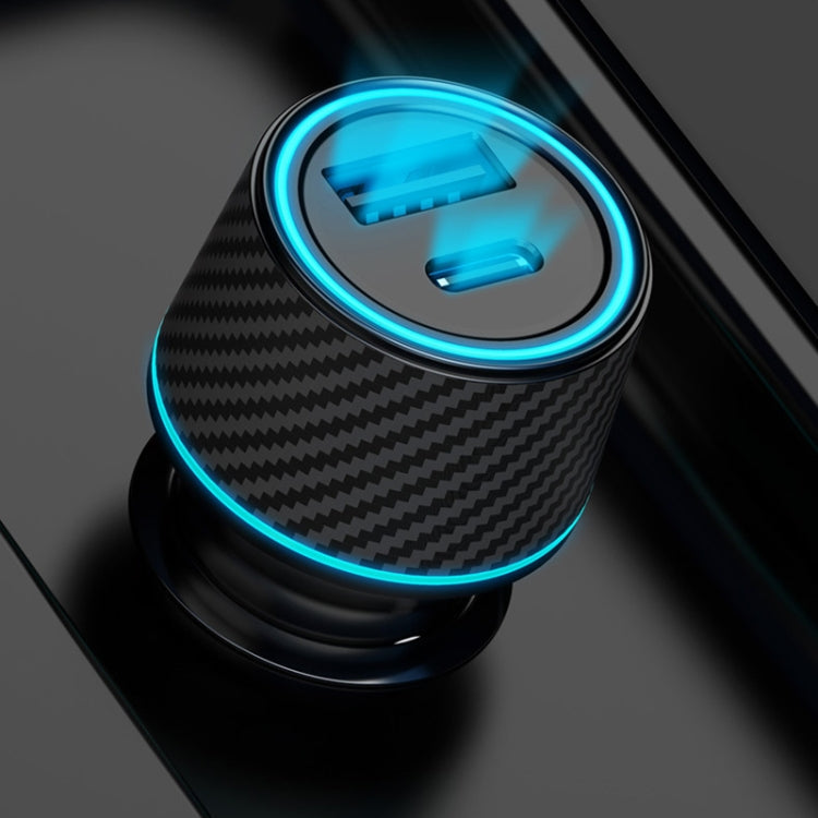 QIAKEY Dual Fast Charging Charger One To Two Cigarette Lighter, Size: TH215 43W(Black)