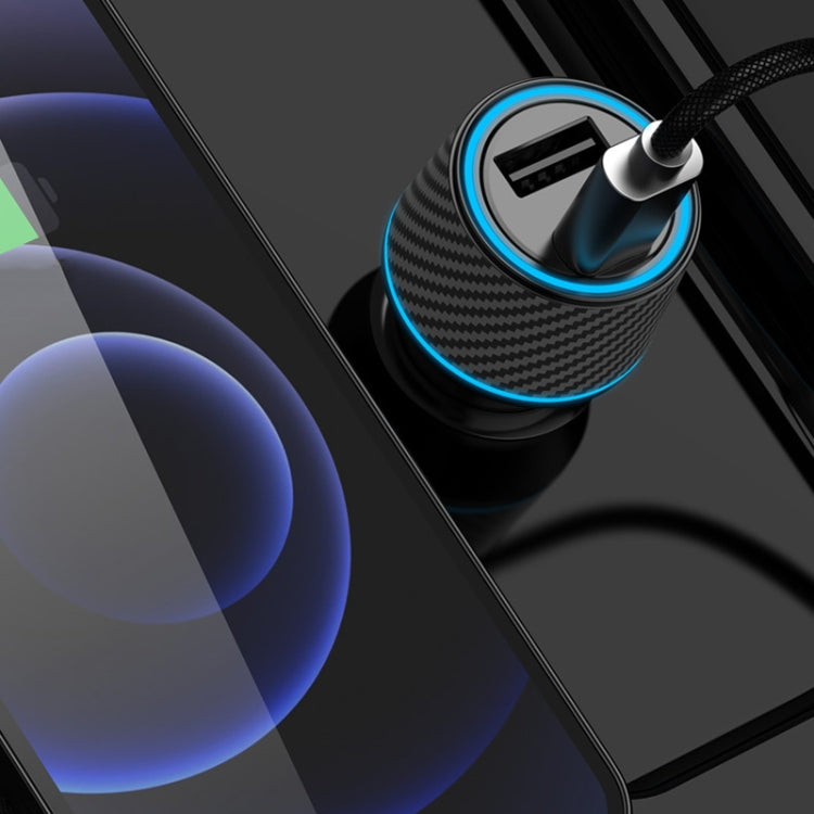 QIAKEY Dual Fast Charging Charger One To Two Cigarette Lighter, Size: TH219 48W(Black)