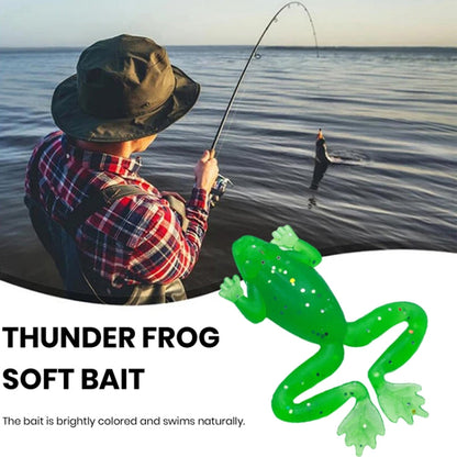 5pcs /Pack HENGJIA SO193 Thunderfrog Soft Bait Lua Fishing Dummy Lures, Size: 5.5cm 2.7g(Dark Green)