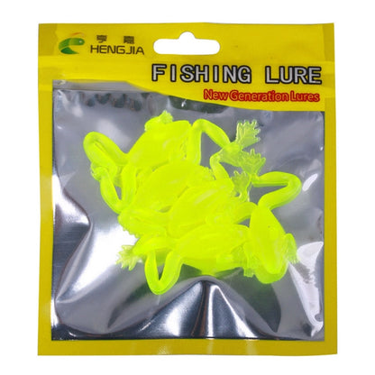 5pcs /Pack HENGJIA SO193 Thunderfrog Soft Bait Lua Fishing Dummy Lures, Size: 5.5cm 2.7g(Luminous Color)