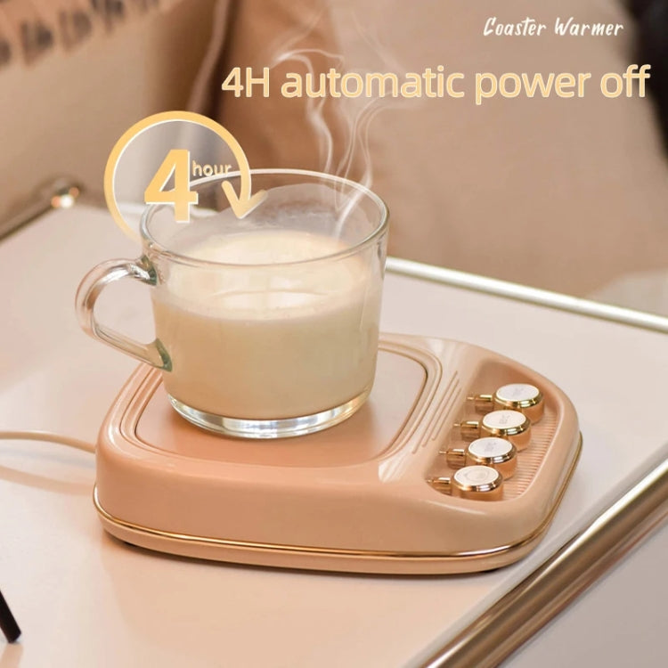 ICARER FAMILY IF-ND01 Smart Thermostatic Coaster Thermal Insulation Heating Base, CN Plug(Pink)