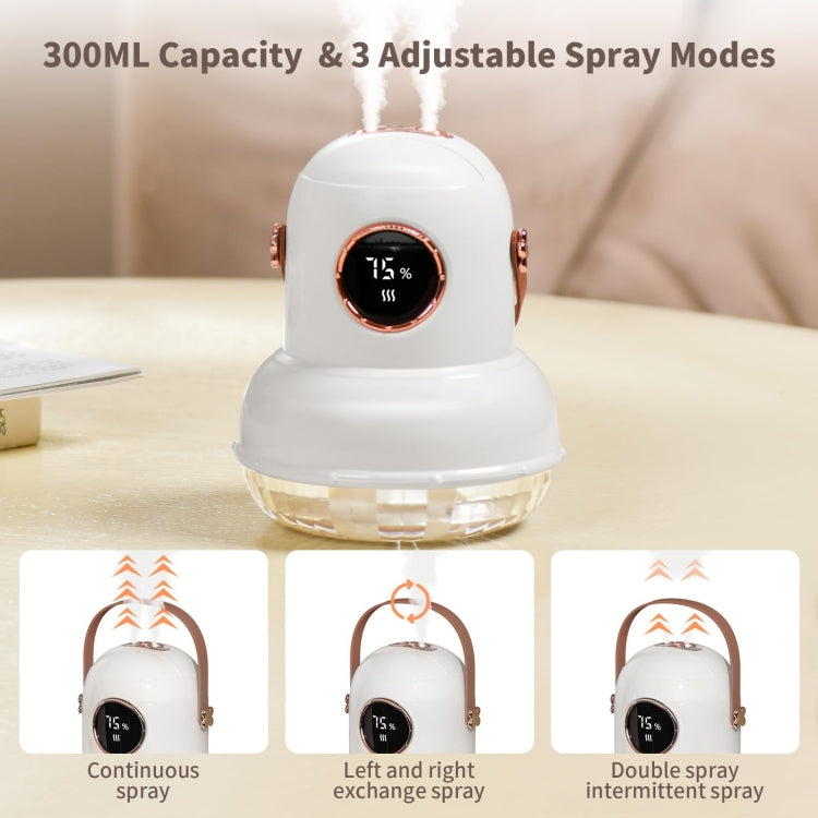 ICARER FAMILY IF-JS01 Lampe de Nuit de Bureau à Recharge USB Humidificateur Double-pulvérisation, Couleur : Vert (Numérique)
