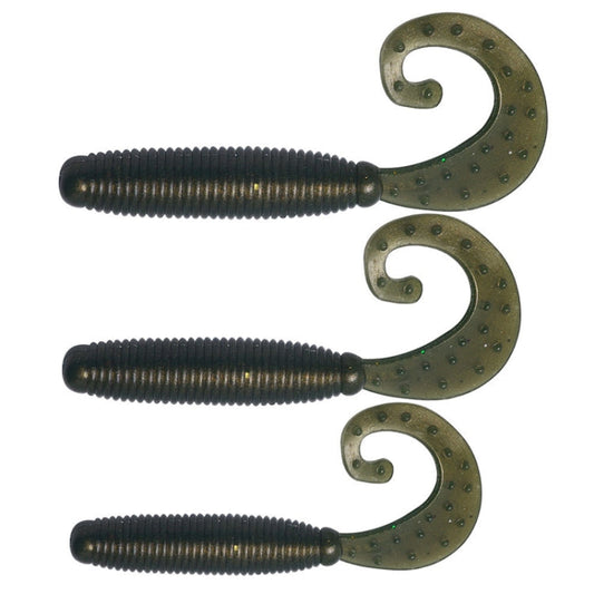 5cm 10pcs /Pack HENGJIA Curved-Tail Soft Dummy Bait Freshwater Fishing Lures(Silver White)