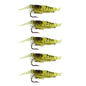 Lot de 5 leurres souples HENGJIA SO064 imitation crevette en herbe, taille : 4 cm 1,5 g (jaune transparent)