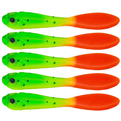 7cm 5pcs /Pack HENGJIA SO177 Dual Color Imitation Fishing Lure Freshwater Soft Dummy Bait(Color 1)