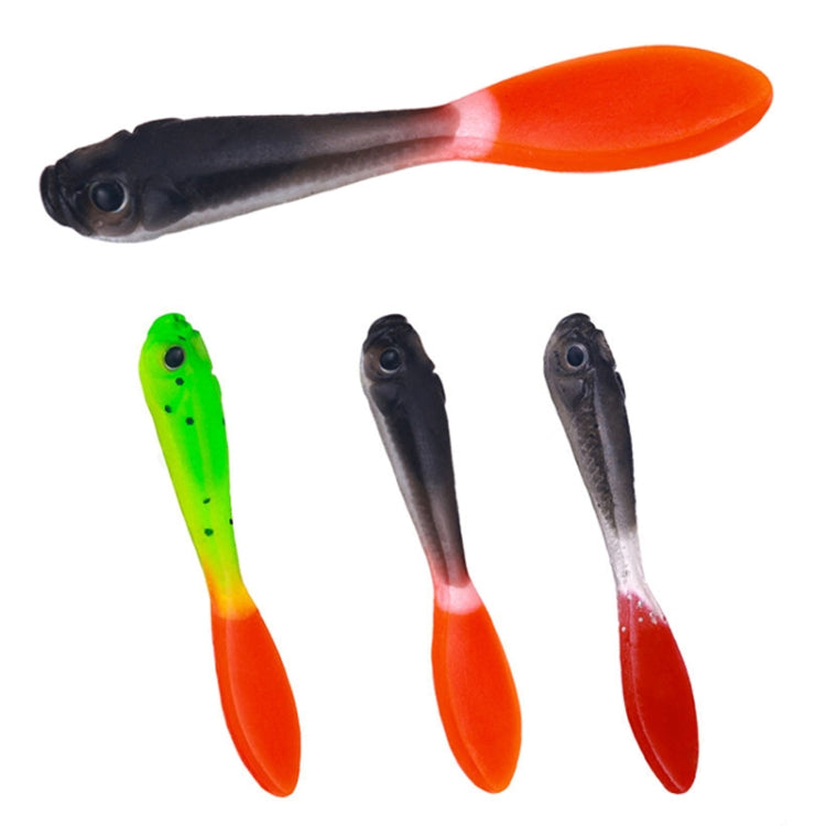 7cm 5pcs /Pack HENGJIA SO177 Dual Color Imitation Fishing Lure Freshwater Soft Dummy Bait(Color 4)