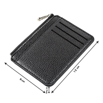 Multi-card Slot Zipper Card Holder Large Capacity Ultra-thin Coin Purse(Pink)