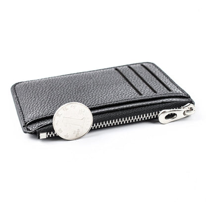Multi-card Slot Zipper Card Holder Large Capacity Ultra-thin Coin Purse(Pink)