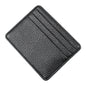 Lychee Pattern Multi-Card Slot Mini Card Holder Ultra-thin Coin Purse(Black)