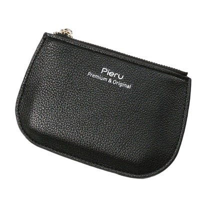 Leisure Ultra-thin Ladies Coin Purse Zippered Mini Wallet(Black)