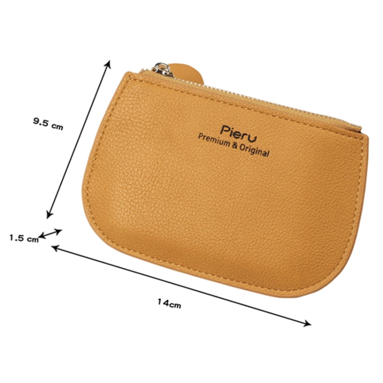 Leisure Ultra-thin Ladies Coin Purse Zippered Mini Wallet(Pink)