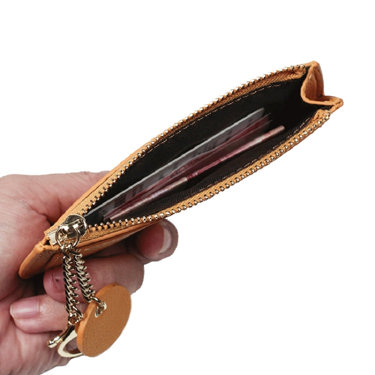 Leisure Ultra-thin Ladies Coin Purse Zippered Mini Wallet(Pink)
