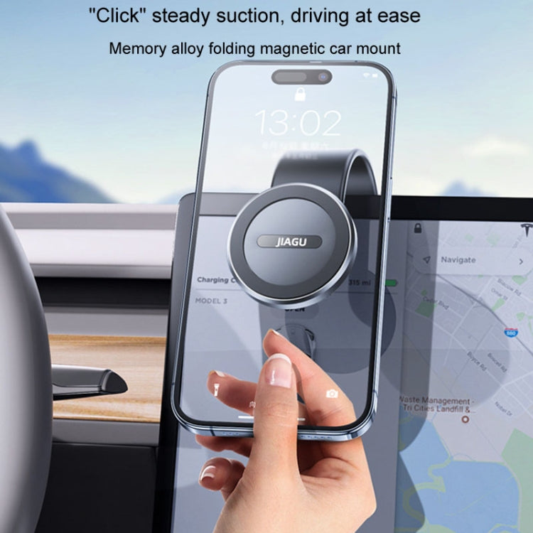 Support de téléphone portable Magsafe de type ventouse de voiture JIAGU Support de navigation de voiture télescopique pour tableau de bord (noir)