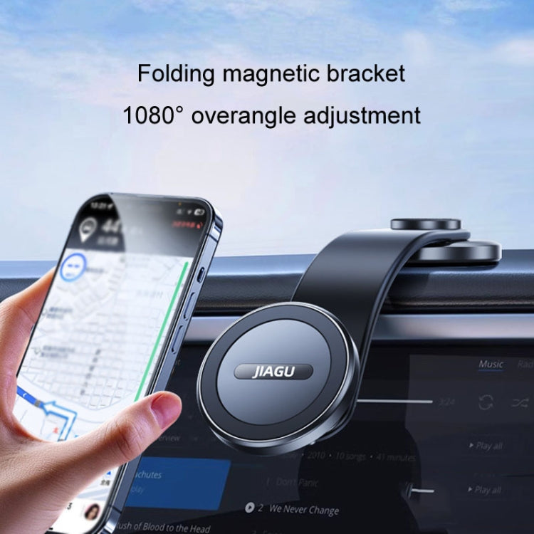 Support de téléphone portable Magsafe de type ventouse de voiture JIAGU Support de navigation de voiture télescopique pour tableau de bord (noir)