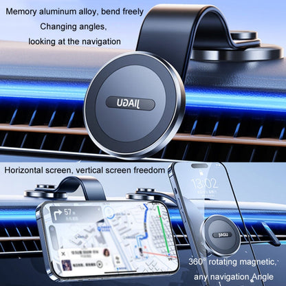 Support de téléphone portable Magsafe de type ventouse de voiture JIAGU Support de navigation de voiture télescopique pour tableau de bord (noir)