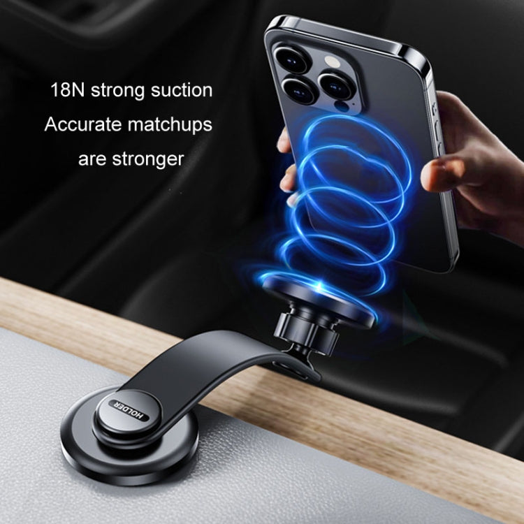 Support de téléphone portable Magsafe de type ventouse de voiture JIAGU Support de navigation de voiture télescopique pour tableau de bord (noir)