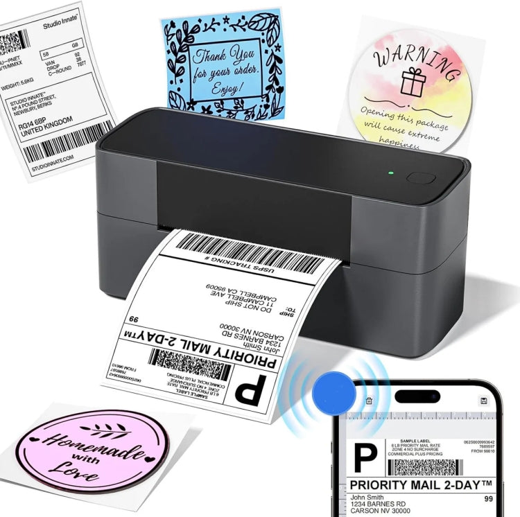 Imprimante d'étiquettes d'expédition Bluetooth Phomemo PM245-BT – Prend en charge les étiquettes de 1 à 4,6 pouces de large (prise américaine)