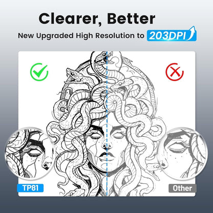 Phomemo TP81 A4 Wireless Thermal Printer Tattoo Template Printer(Black)