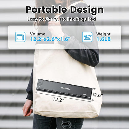 Phomemo TP81 A4 Wireless Thermal Printer Tattoo Template Printer(Black)