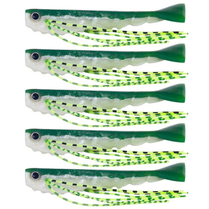 6.6cm 5pcs /Pack HENGJIA SO175 Two Color Split Fork Soft Bait Freshwater Fishing Salmon Lures(Color 1)