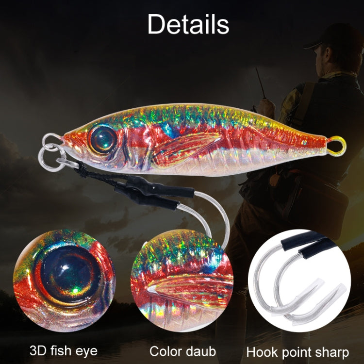 10colors /Set HENGJIA Iron Plate Lead Fish Dummy Bait Slow Cranking Sea Fishing Lures, Model: 60g