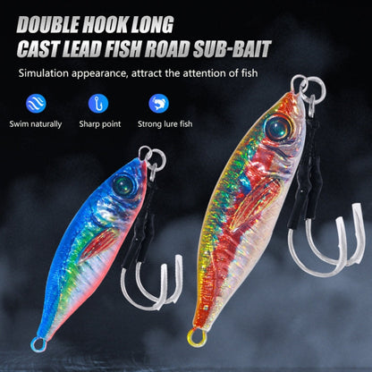 10colors /Set HENGJIA Iron Plate Lead Fish Dummy Bait Slow Cranking Sea Fishing Lures, Model: 60g