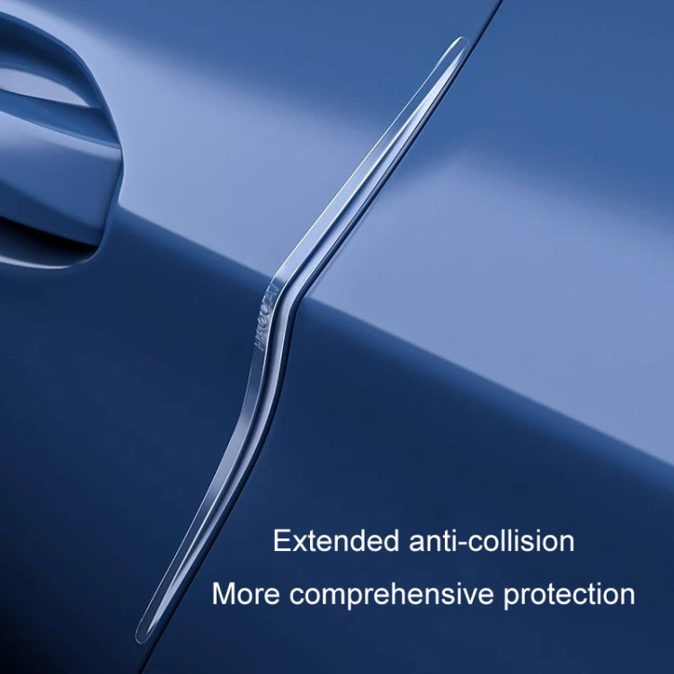 HAOCAI 40cm Car Door Anti-collision Strip Door Edge Bumper Protector, Color: 4pcs Black