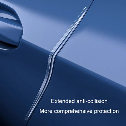 HAOCAI 40cm Car Door Anti-collision Strip Door Edge Bumper Protector, Color: 4pcs Black